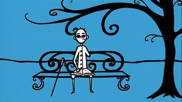 bibliomania blind man